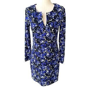 Diane von Furstenberg Cotton Silk Knit Sheath Dress w/ V-Neck Office Work Career